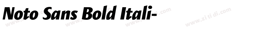 Noto Sans Bold Itali字体转换